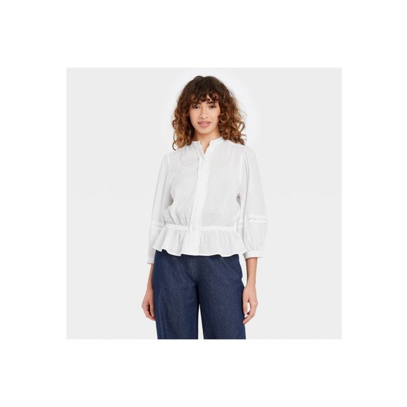 Women's Puff Long Sleeve Top Size S Small - Picture 1 of 5